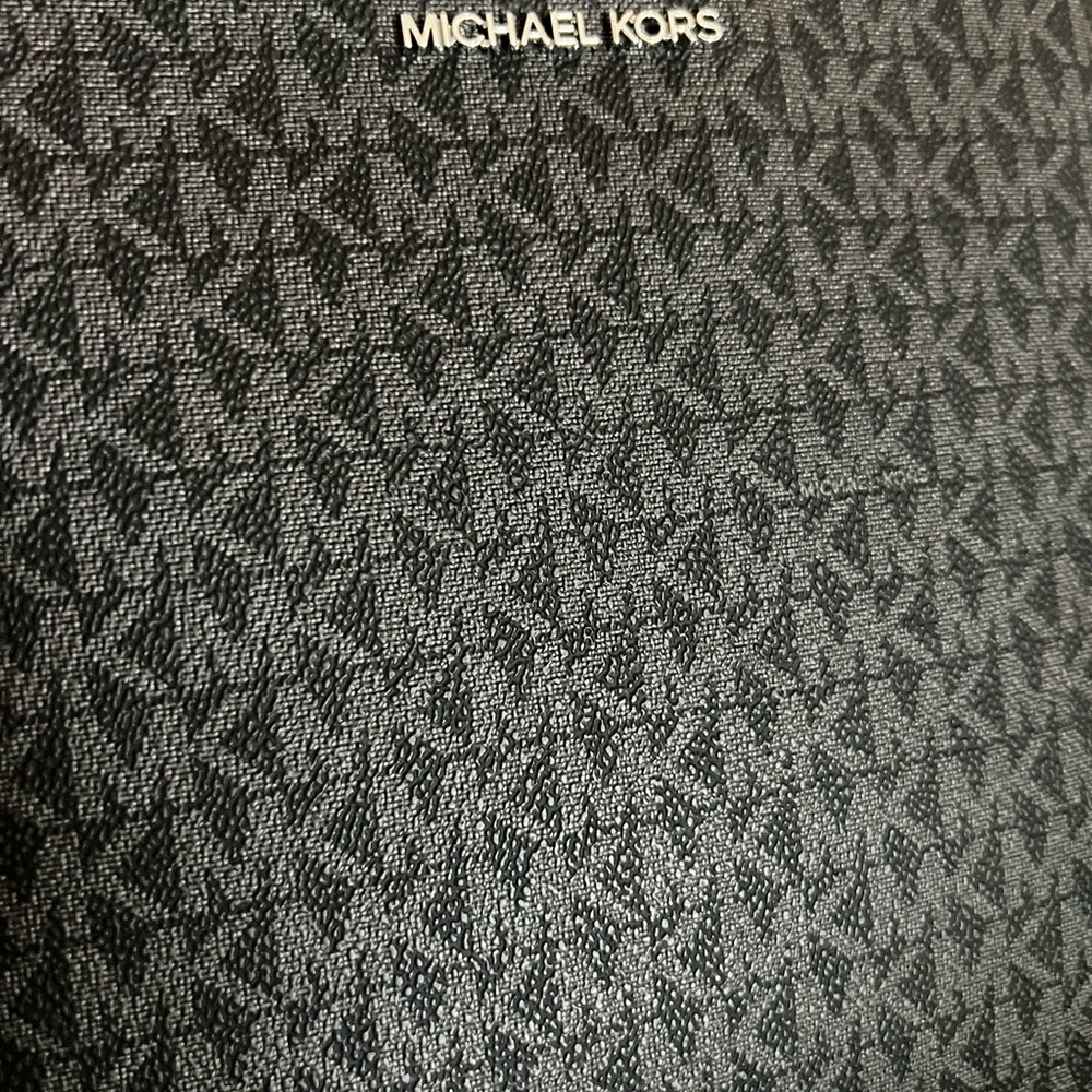 Michael Kors Black and Gray Logo Messenger Bag - Picture 3 of 5